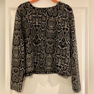 Soft Snake Print LS Top